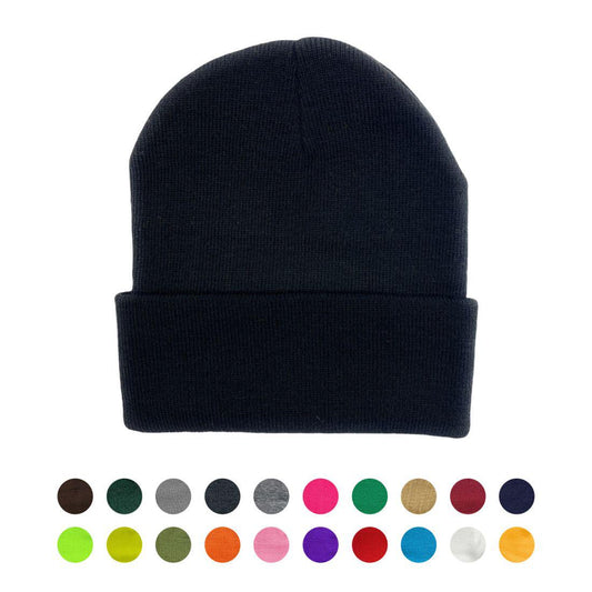 Empire Cove Warm Winter Beanies Hat Cap Men Women Toboggan Cuffed Soft Knit-Black-