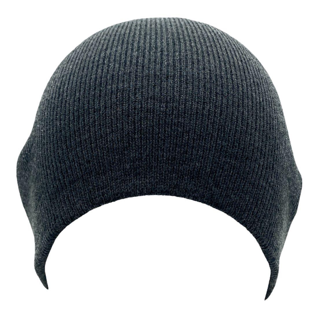 Empire Cove Knit Uncuffed Beanie Hat Cap Warm Winter Men Women Short Toboggan-Black-