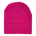 Empire Cove Knit Uncuffed Beanie Hat Cap Warm Winter Men Women Short Toboggan-Hot Pink-