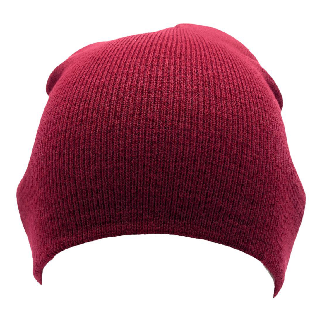 Empire Cove Knit Uncuffed Beanie Hat Cap Warm Winter Men Women Short Toboggan-Black-