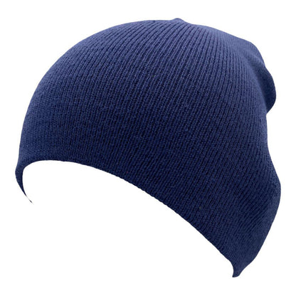 Empire Cove Knit Uncuffed Beanie Hat Cap Warm Winter Men Women Short Toboggan-Black-