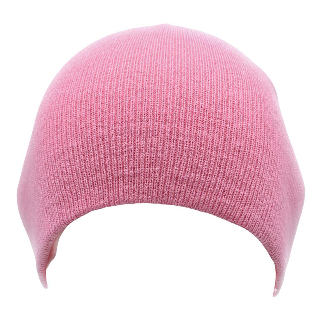 Empire Cove Knit Uncuffed Beanie Hat Cap Warm Winter Men Women Short Toboggan-Black-