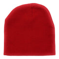 Empire Cove Knit Uncuffed Beanie Hat Cap Warm Winter Men Women Short Toboggan-Red-