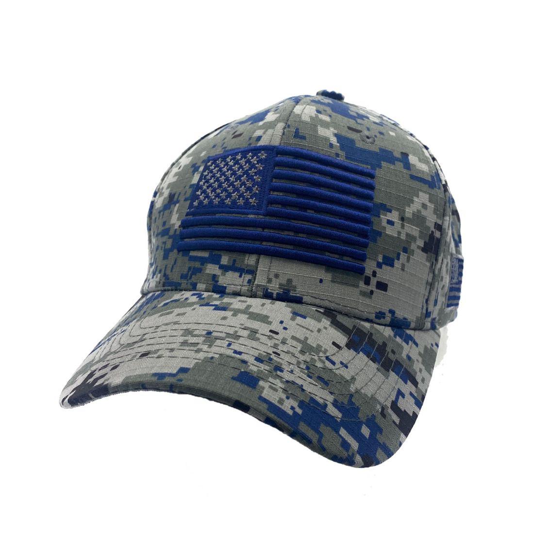 Empire Cove USA Flag Baseball Dad Caps Patriotic Hats Camo Camouflage Military-Black-