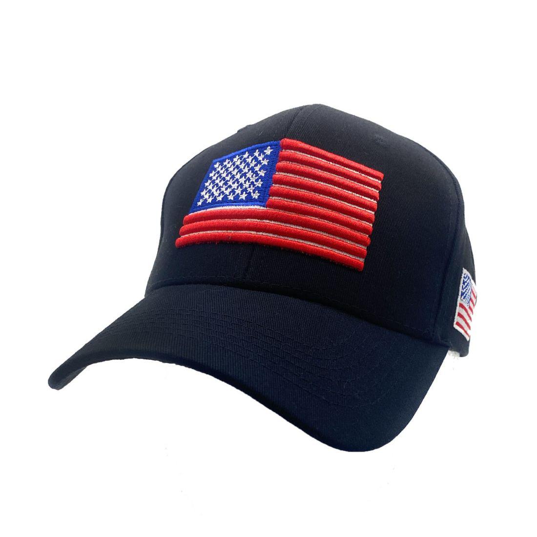 Empire Cove USA Flag Baseball Dad Caps Patriotic Hats Camo Camouflage Military-Black-