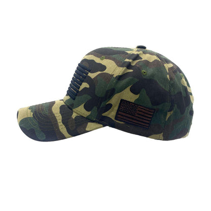 Empire Cove USA Flag Baseball Dad Caps Patriotic Hats Camo Camouflage Military-Black-