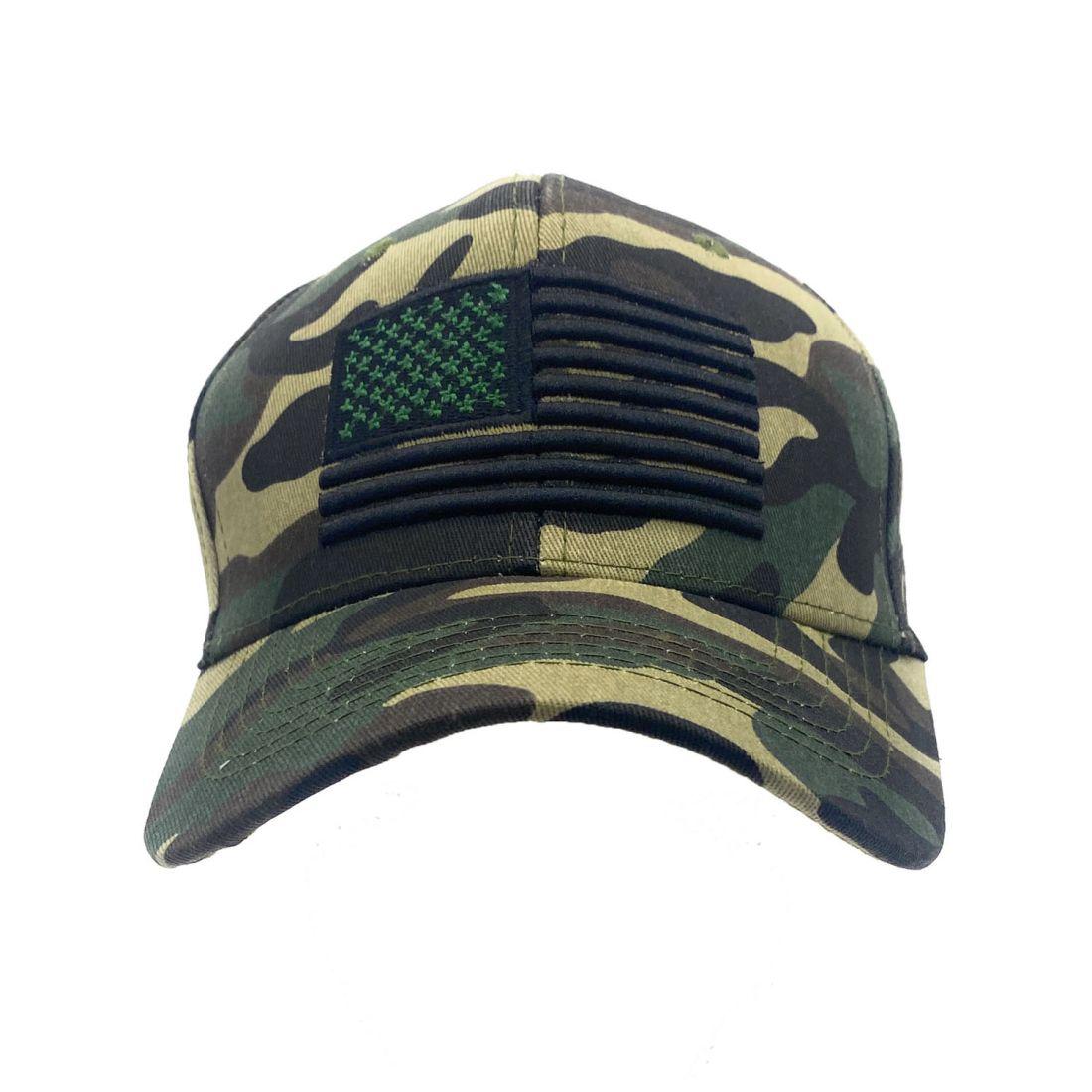 Empire Cove USA Flag Baseball Dad Caps Patriotic Hats Camo Camouflage Military-Black-