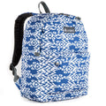 Everest Backpack Book Bag - Back to School Classic in Fun Prints & Patterns-Navy/White Ikat-
