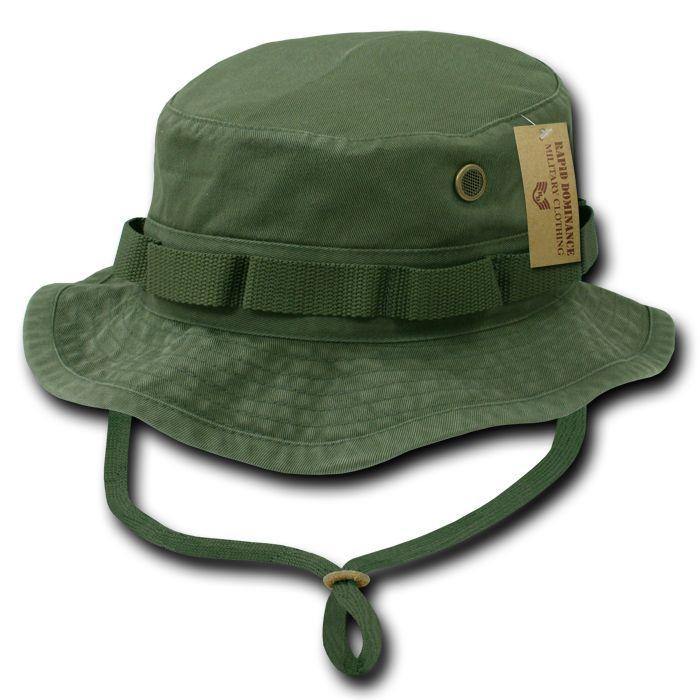 Military Style Boonie Bucket Fishing Hunting Rain Camouflage Hats Caps-Black-Small (6 7/8 - 7)-