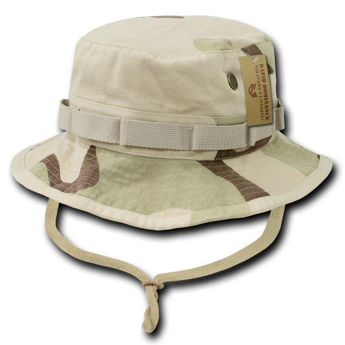 Military Style Boonie Bucket Fishing Hunting Rain Camouflage Hats Caps-Black-Small (6 7/8 - 7)-