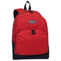 Everest Backpack Book Bag - Back to School Classic Two-Tone with Front Organizer-Red/Black-