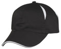 Air Vent Sandwich Two Tone Washed Cotton 6 Panel Low Crown Unstructured Hat Caps-Black/White-