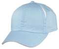 Air Vent Sandwich Two Tone Washed Cotton 6 Panel Low Crown Unstructured Hat Caps-Light Blue/White-