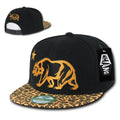 Whang Animal Leopard Snake Skin California Cali Republic Bear Snapback Hats Caps-Leopard-