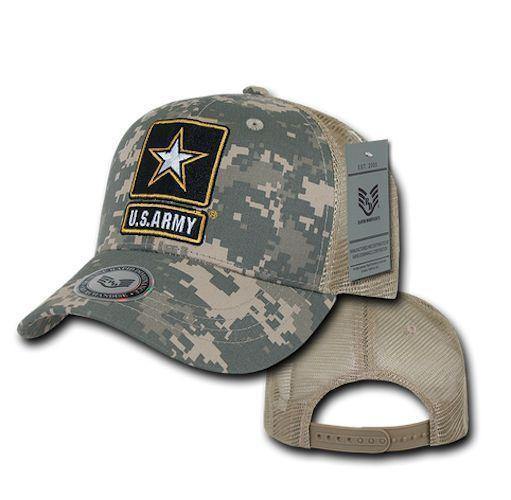 Army Air Force Navy Marines Police Security Military Back to Basics Trucker Baseball Hats Caps-ARMY - UNIVERSAL DIGITAL-