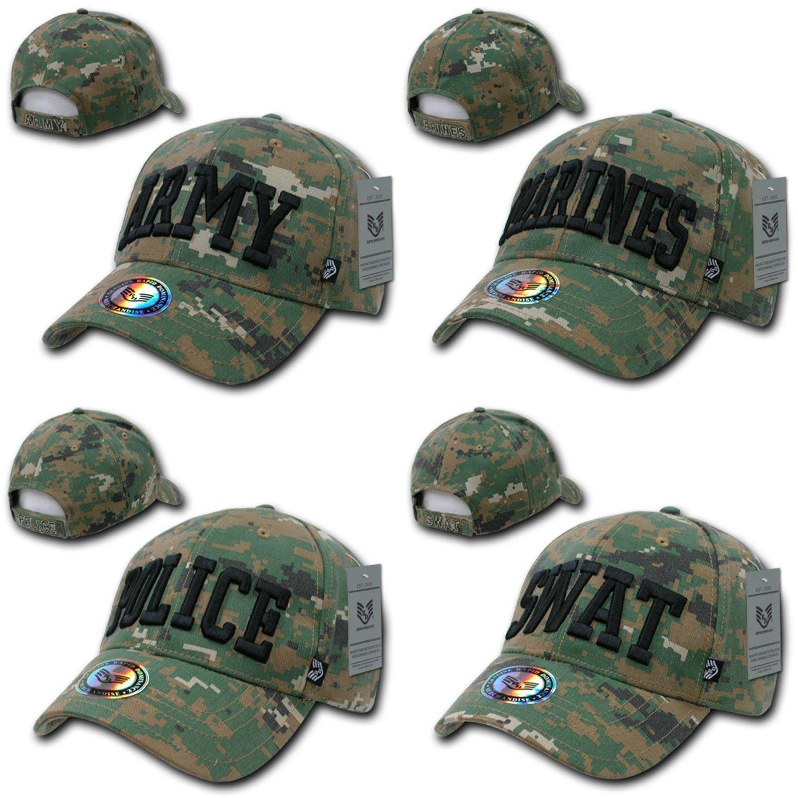 Rapid Dominance USA Military Law Enforcement Camouflage Cotton Caps Hats-Army - Woodland Digital-