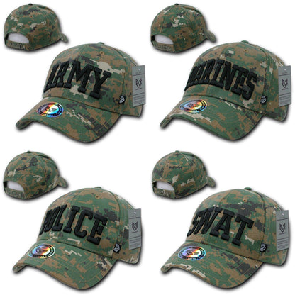 Rapid Dominance USA Military Law Enforcement Camouflage Cotton Caps Hats-Army - Woodland Digital-