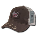 Rapid Dominance Great Lake Vintage Military Branch Logo With Patch Hats Caps-Army - Brown-