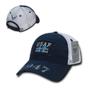 Rapid Dominance Great Lake Vintage Military Branch Logo With Patch Hats Caps-USAF-White-
