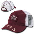 Rapid Dominance Great Lake Vintage Military Branch Logo With Patch Hats Caps-USMC-Maroon-