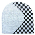Auto Racing Flag Checkers Warm Winter Beanies Hats Caps Unisex-White- R 016-