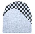 Auto Racing Flag Checkers Warm Winter Beanies Hats Caps Unisex-White- RT 016-