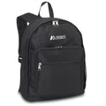 Everest Backpack Book Bag - Back to School Classic Size - Standard-Black-