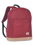 Everest Backpack Book Bag - Back to School Suede Bottom-Burgundy-