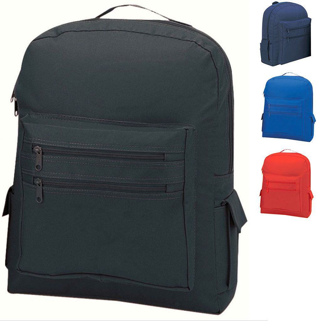 Backpack Rucksack Sack Bag School Work Travel Luggage Multi Pockets Padded Straps 12 X 16inch-Royal Blue-