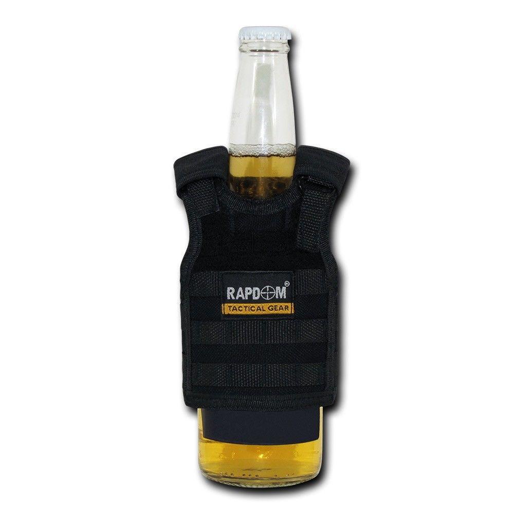 Beer Soda Water Can Bottle Cooler Carrier Insulator Tactical Vest Molle 16Oz-I Plead the 5th - Black-