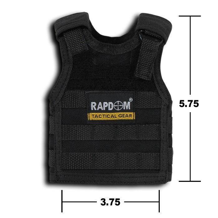Beer Soda Water Can Bottle Cooler Carrier Insulator Tactical Vest Molle 16Oz-I Plead the 5th - Black-