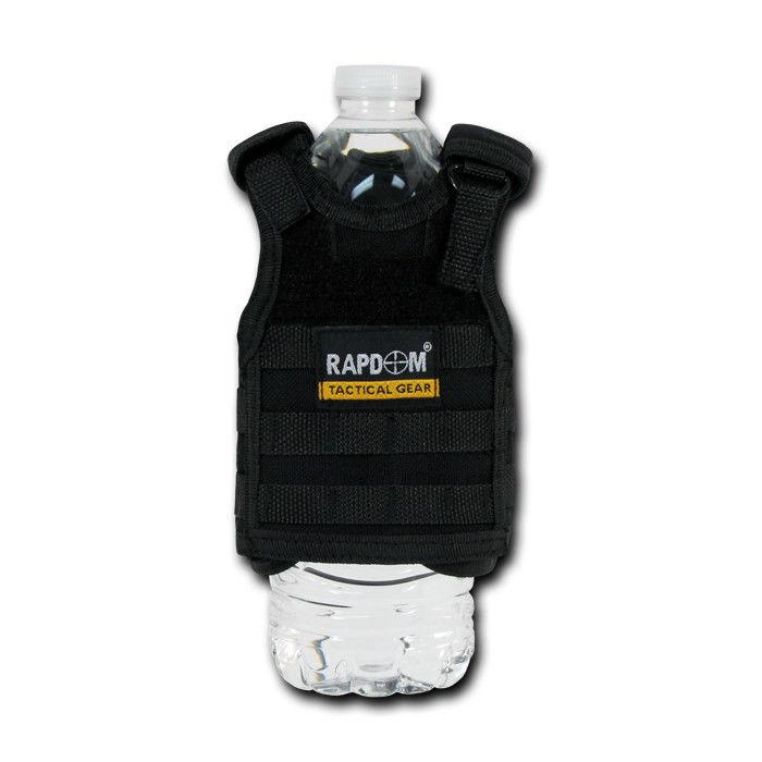 Beer Soda Water Can Bottle Cooler Carrier Insulator Tactical Vest Molle 16Oz-I Plead the 5th - Black-