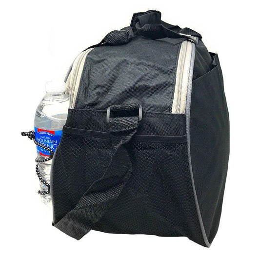Duffle Bags 18 Inch With Shoes Storage Strong Heavy Duty Sports Gym School Luggage Travel Carry On-Black-