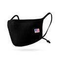 Made in USA Face Mask Adjustable Ear Filter Pocket Washable Reusable Double Layer Masks Cotton Cloth Blend-Black-