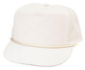 Blank Two Tone 5 Panel Baseball Cotton Twill Braid Snapback Hats Caps-BEIGE-