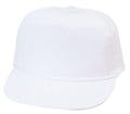 Blank Two Tone 5 Panel Baseball Cotton Twill Braid Snapback Hats Caps-WHITE-