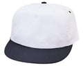 Blank Two Tone 5 Panel Baseball Cotton Twill Snapback Hats Caps-BLACK/WHITE-