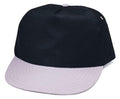 Blank Two Tone 5 Panel Baseball Cotton Twill Snapback Hats Caps-GRAY/BLACK-
