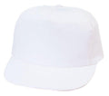 Blank Two Tone 5 Panel Baseball Cotton Twill Snapback Hats Caps-WHITE-