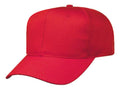 Blank Two Tone Cotton Twill Baseball 6 Panel Snapback Hats Caps-RED-