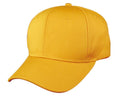 Blank Two Tone Cotton Twill Baseball 6 Panel Snapback Hats Caps-GOLD-