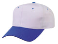 Blank Two Tone Cotton Twill Baseball 6 Panel Snapback Hats Caps-ROYAL/WHITE-