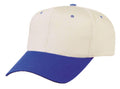 Blank Two Tone Cotton Twill Baseball 6 Panel Snapback Hats Caps-ROYAL/STONE GRAY-
