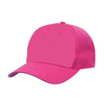 Blank Two Tone Cotton Twill Baseball 6 Panel Snapback Hats Caps-HOT PINK-