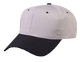 Blank Two Tone Cotton Twill Baseball 6 Panel Snapback Hats Caps-BLACK/GRAY-