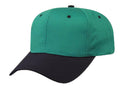 Blank Two Tone Cotton Twill Baseball 6 Panel Snapback Hats Caps-BLACK/TEAL-