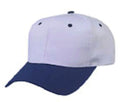 Blank Two Tone Cotton Twill Baseball 6 Panel Snapback Hats Caps-NAVY/WHITE-