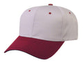 Blank Two Tone Cotton Twill Baseball 6 Panel Snapback Hats Caps-MAROON/GRAY-