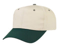 Blank Two Tone Cotton Twill Baseball 6 Panel Snapback Hats Caps-DARK GREEN/STONE GRAY-