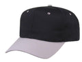 Blank Two Tone Cotton Twill Baseball 6 Panel Snapback Hats Caps-LIGHT GRAY/BLACK-